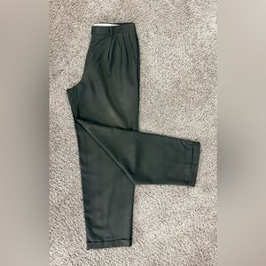 Vintage Men’s Monsieur by Givenchy Olive Green Pleated Cuffed Dress Slacks!